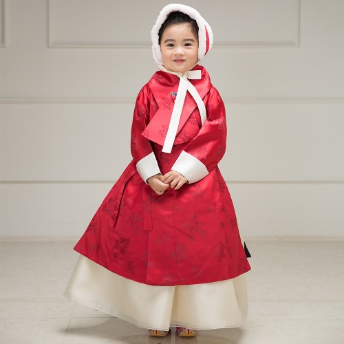 民韓服 伝統赤 トゥルマギ プレミアム 伝統 高級韓服 設備投資 子供 1歳誕生日 100日 赤ちゃん ドレス 幼児